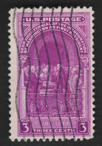 USA 1939 Washington Taking Oath Scott #854 3c. Price R4