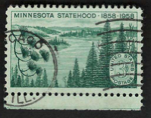 USA 1958 Minnesota Lakes and Pine. Scott #1106