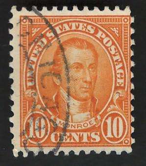 USA Scott 1926/34 (P11x10½) #642 10c Orange Yellow