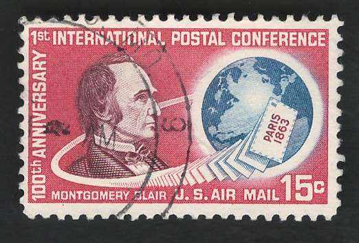 USA Scott Air Post 1963 Montgomery Blair. #C66 15c . Price R5
