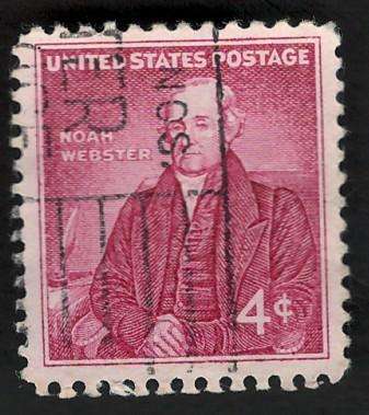 USA 1958 Noah Webster Lexicographer and Author. Scott #1121