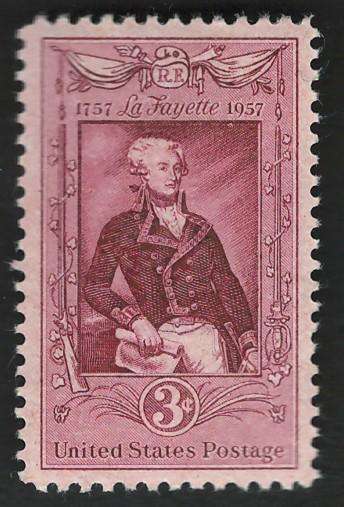 USA 1957 Marquis de Lafayette (MNH). Scott #1097