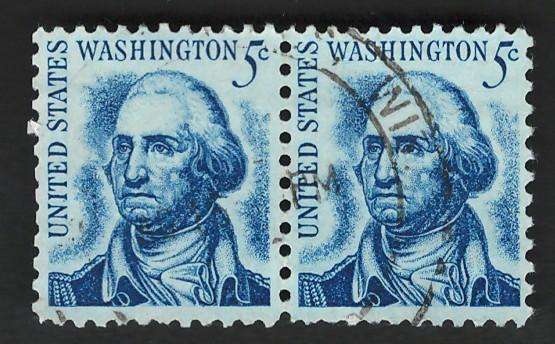 USA 1965-78 Prominent Americans: Washington (Pair). Scott #1283