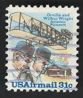 USA Scott Air Post 1978 Wright Brothers, Flyer A and Shed #C92 31c. Price R5