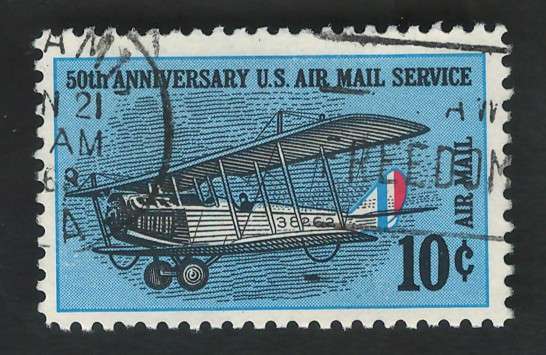 USA Scott Air Post 1968 Curtiss Jenny. #C74 10c . Price R8