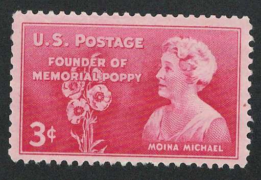 USA 1948 Moina Michael and Poppy Plant Scott #977 (MNH). Price R6