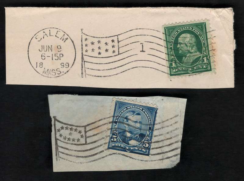 USA-Scott 1897-1903 #279 & #281 On Piece (Salem postmark). Price R11 (cv R56)