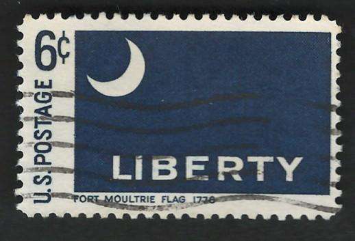 USA 1968 Historic Flags: Ft. Moultrie 1776. Scott #1345