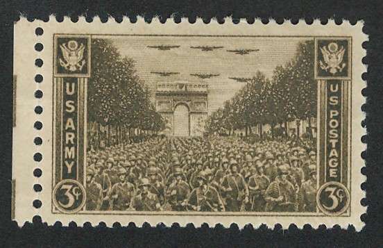 USA 1945 United States Troops passing Arch of Truimph Scott #934 (MOGH). Price R6