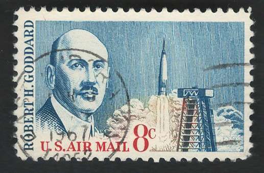 USA Scott Air Post 1964 Robert H. Goddard & Atlas Rocket. #C69 8c . Price R11
