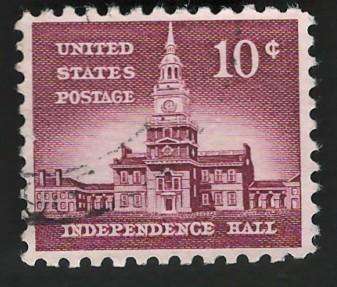 USA 1954-68 Liberty Issue: Independence Hall. Scott #1044
