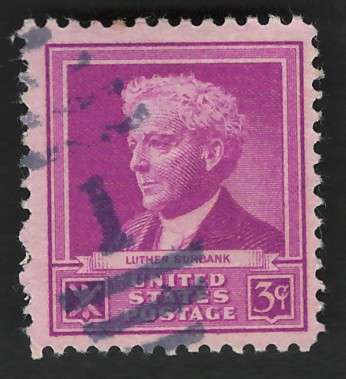 USA 1940 Luther Burbank (American Scientists) Scott #876 3c