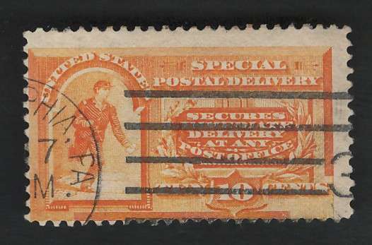 USA Scott Spec Del (#E3) 1893 10c Deep Orange