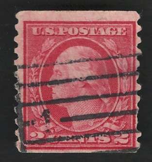 USA-Scott 1916/22  (P10 Vert.) #492 2c Carmine (Type III)