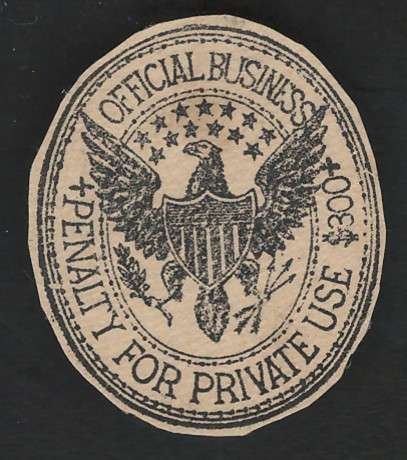 USA 1909 Department of Interior  Official Mail. Price R8