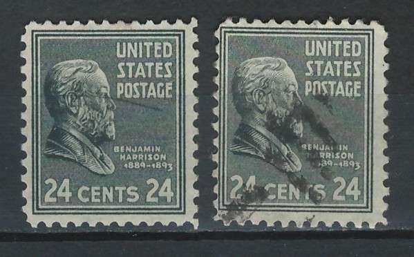 USA 1938 Pres. Iss. Scott #828 24c (Gray Black & Slate).