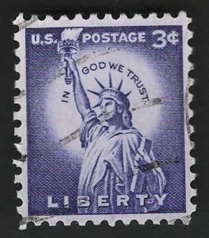 USA 1954-68 Liberty Issue: Statue of Liberty. Scott #1035