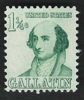 USA 1965-78 Prominent Americans: Albert Gallatin (Unused). Scott #1279