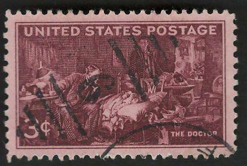 USA 1947 The Doctor, by Sir Luke Fildes. Scott #949