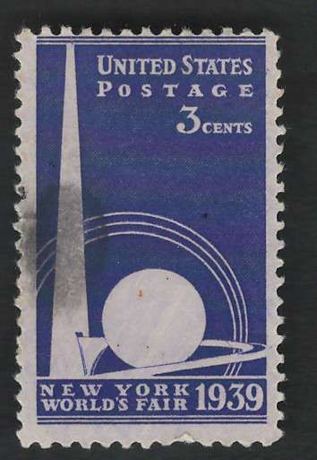 USA 1939 Trylon and Perisphere Scott #853 3c.