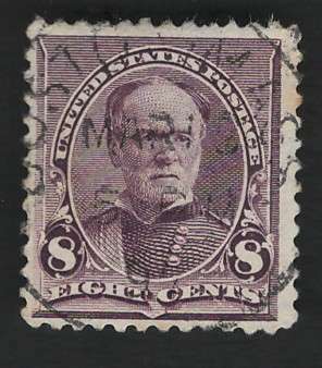 USA 1890/93 Scott #225 8c Grey Lilac. Price R33 (cv R331)