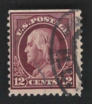 USA-Scott 1917/19  (P11) #512 12c Claret Brown. Price R9