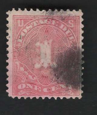 USA Scott 1894/95 Post Due (#J31) P12 Unwmk 1c Claret. Price R20 (cv R234)
