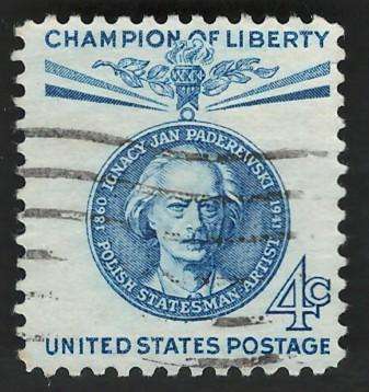 USA 1960 Polish Stateman: Ignacy Jan Paderewski. Scott #1159