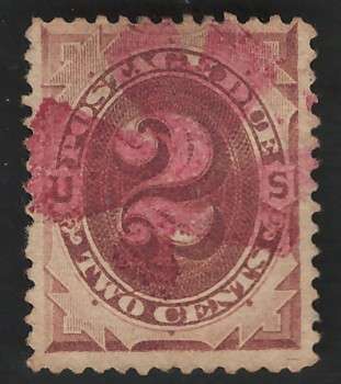 USA Scott 1879 Post Due (#J2) 2c Pale Brown. Price R69 (cv R487)