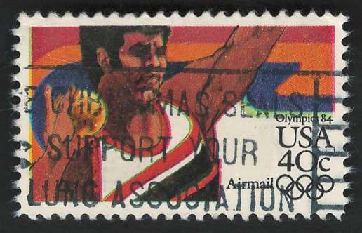 USA Scott Air Post 1983 Summer Olympics: Shot Put Scott #C105 40c. Price R5