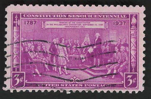 USA 1937 Signing Constitution Scott #798 3c. Price R4