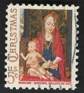 USA 1966 Christmas: Madonna and Child by Hans Memling. Scott #1321