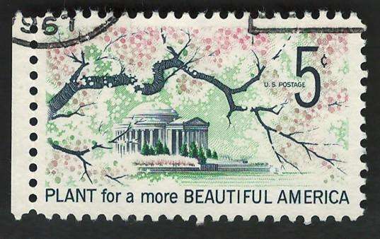 USA 1966 Beautification of America: Jefferson Memorial. Scott #1318