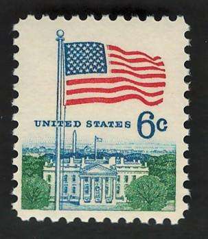 USA 1968 Flag and White House (MNH). Scott #1338