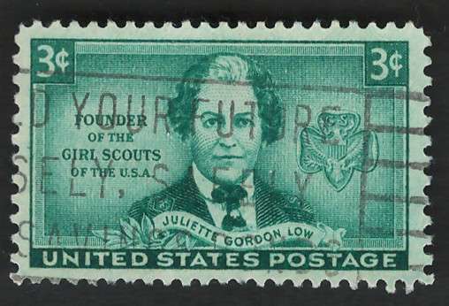 USA 1948 Low and Girl Scout Emblem Scott #974
