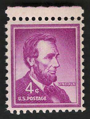 USA 1954-68 Liberty Issue: Abraham Lincoln. Scott #1036 (MNH)