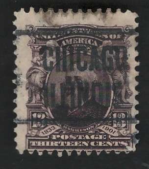 USA-Scott 1902/03 #308 13c (Chicago pre-cancel). Price R41 (cv R214)