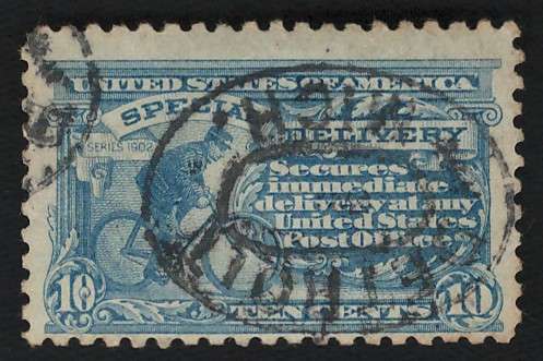 USA Scott Spec Del P10 Unwmk (#E10) 1916 10c Pale Ultra