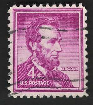 USA 1954-68 Liberty Issue: Abraham Lincoln. Scott #1036. Price R4