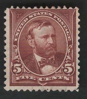 USA-Scott 1894 5c #255 Chocolate  (Unused). Price R195 (cv R2,145)