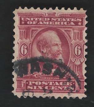 USA-Scott 1902/03 #305 6c Claret. Price R23 (cv R117)