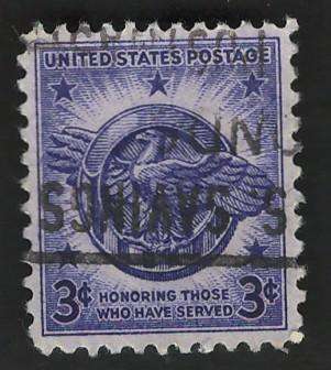USA 1946 Honorable Discharge Emblem Scott #940.