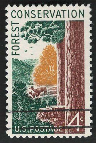 USA 1958 Forest Conservation: Forest Scene. Scott #1122