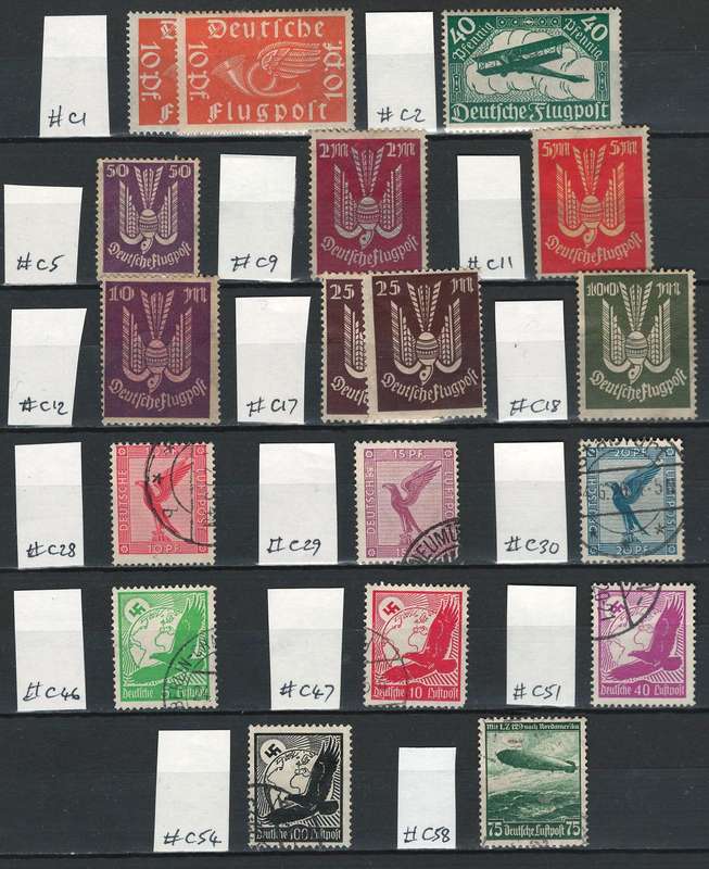 Germany Air Post 1919  1936 (Scott #C1 - #C58)