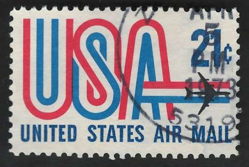USA Scott Air Post 1971-73 USA and Jet. #C81 21c