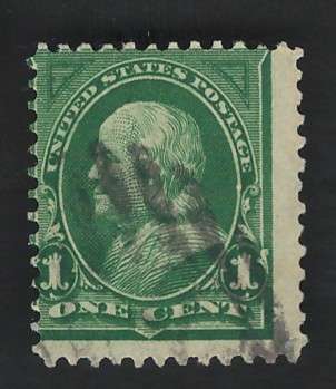 USA-Scott 1897-1903 #279 1c Green. Price R8