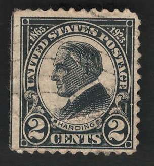 USA-1923  Harding Memorial Scott P11 #610 2c Black. Price R6