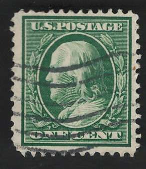 USA-Scott 1908/09 P12 #331 1c Bright Green. Price R5