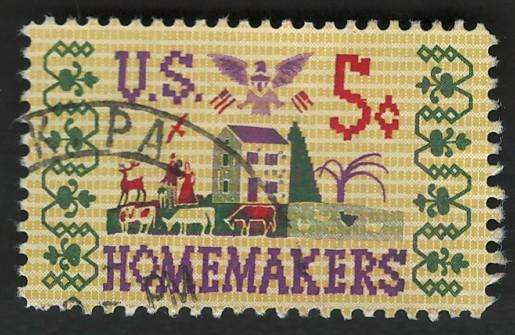 USA 1964 Homemakers: Farm Scene Sampler. Scott #1253