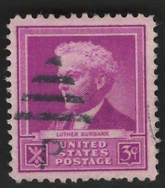 USA 1940 Luther Burbank (American Scientists) Scott #876 3c.